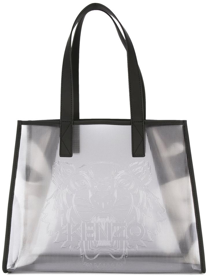 Kenzo Tiger Tote, Black, Pvc