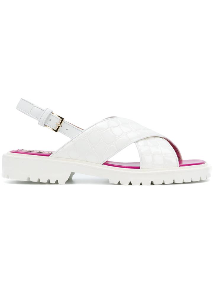 Emilio Pucci Crossover Sandals - White