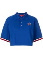 Hilfiger Collection Cropped Logo Polo Shirt - Blue