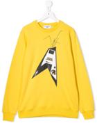 Neil Barrett Kids Guitar Print Sweatshirt - Yellow