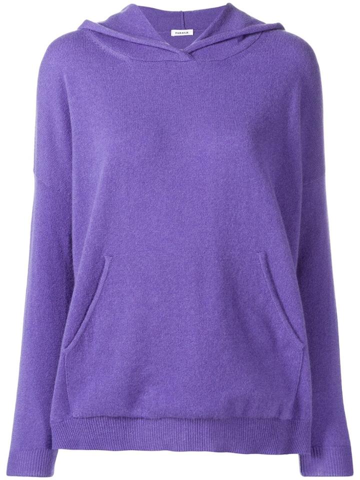 P.a.r.o.s.h. Cashmere Knitted Hoodie - Purple
