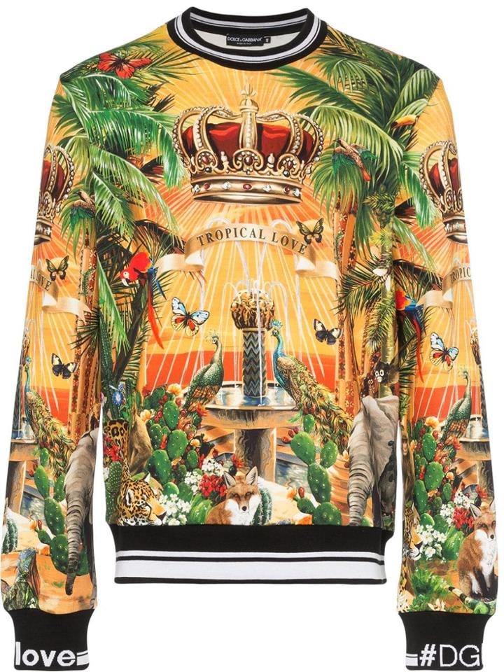 Dolce & Gabbana Giardino Print Sweatshirt - Hhih4 Multicoloured