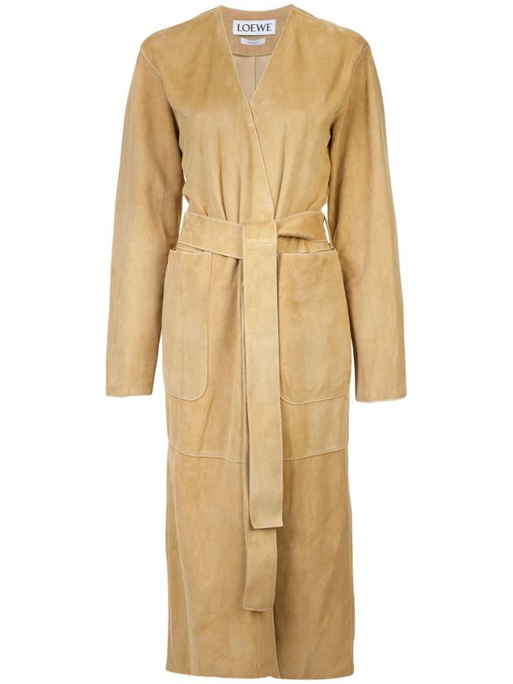 Loewe Robe Long Coat - Neutrals