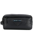 Prada Grace Leather Wash Bag - Black