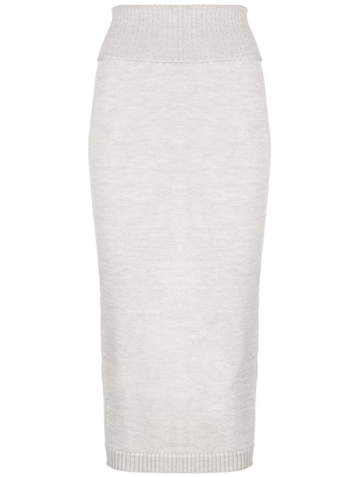 Max Mara Fitted Midi Skirt - Grey