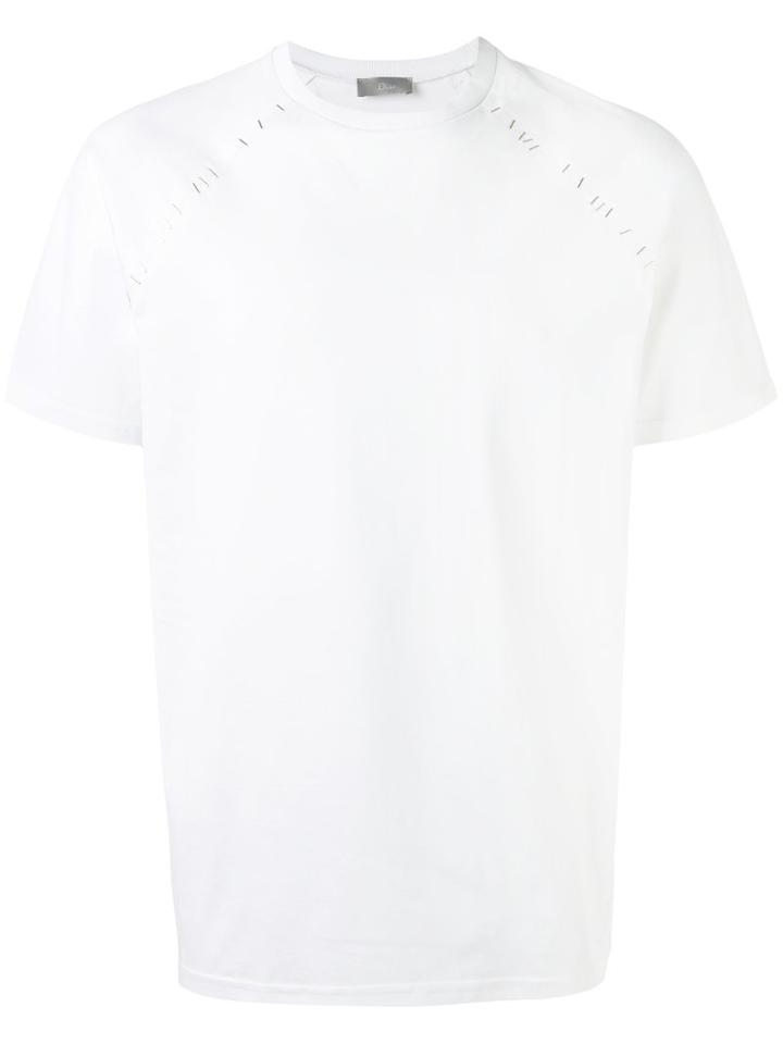 Dior Homme - Stapled T-shirt - Men - Cotton - M, White, Cotton