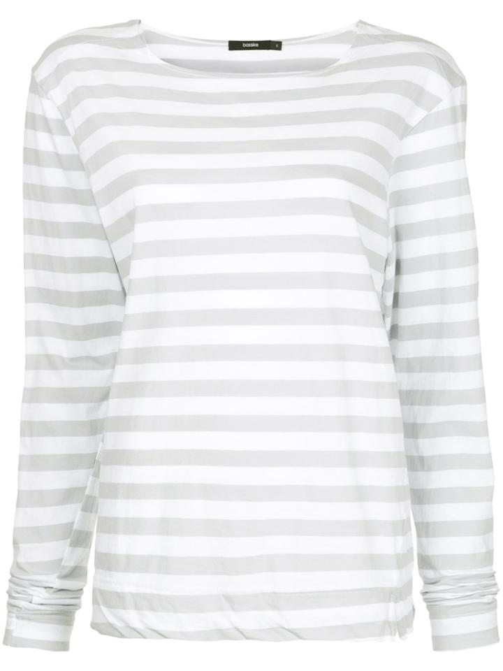 Bassike Striped Sailor T-shirt - Grey