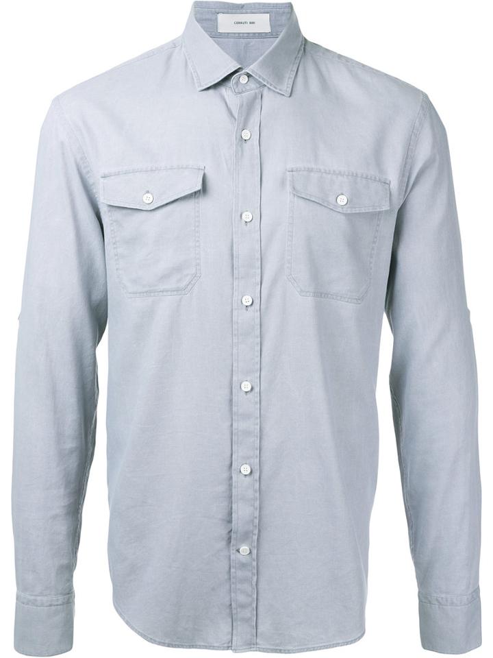 Cerruti 1881 - Longsleeve Shirt - Men - Cotton - Xxl, Grey, Cotton
