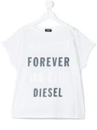 Diesel Kids - Printed T-shirt - Kids - Cotton - 10 Yrs, White