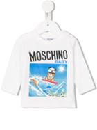 Moschino Kids - Winter Teddy Print T-shirt - Kids - Cotton - 3-6 Mth, White