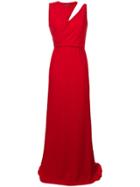 Alexander Mcqueen Cut-out Detail Evening Dress - Red
