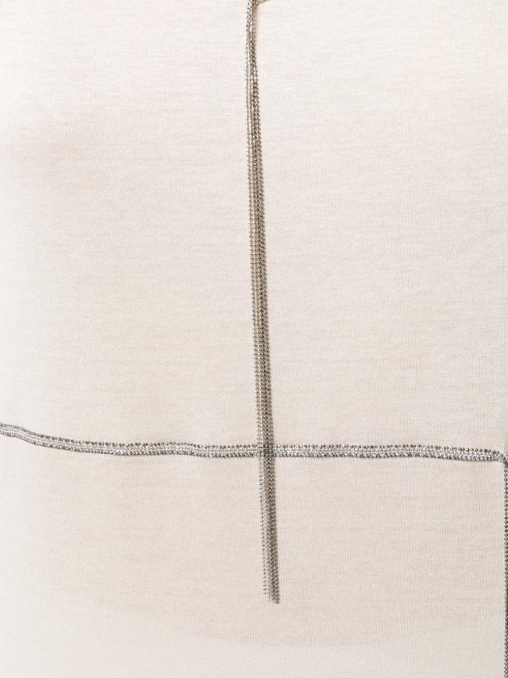 Fabiana Filippi Stitched Chain T-shirt - Nude & Neutrals