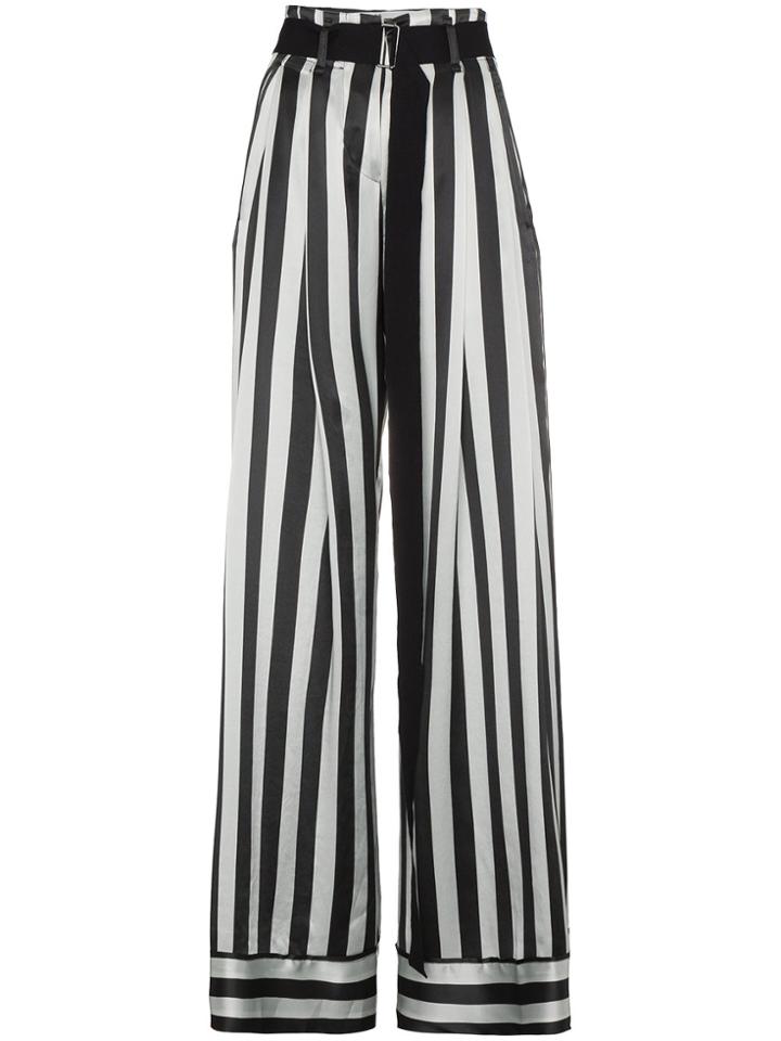 Ann Demeulemeester Striped Palazzo Pants - Green