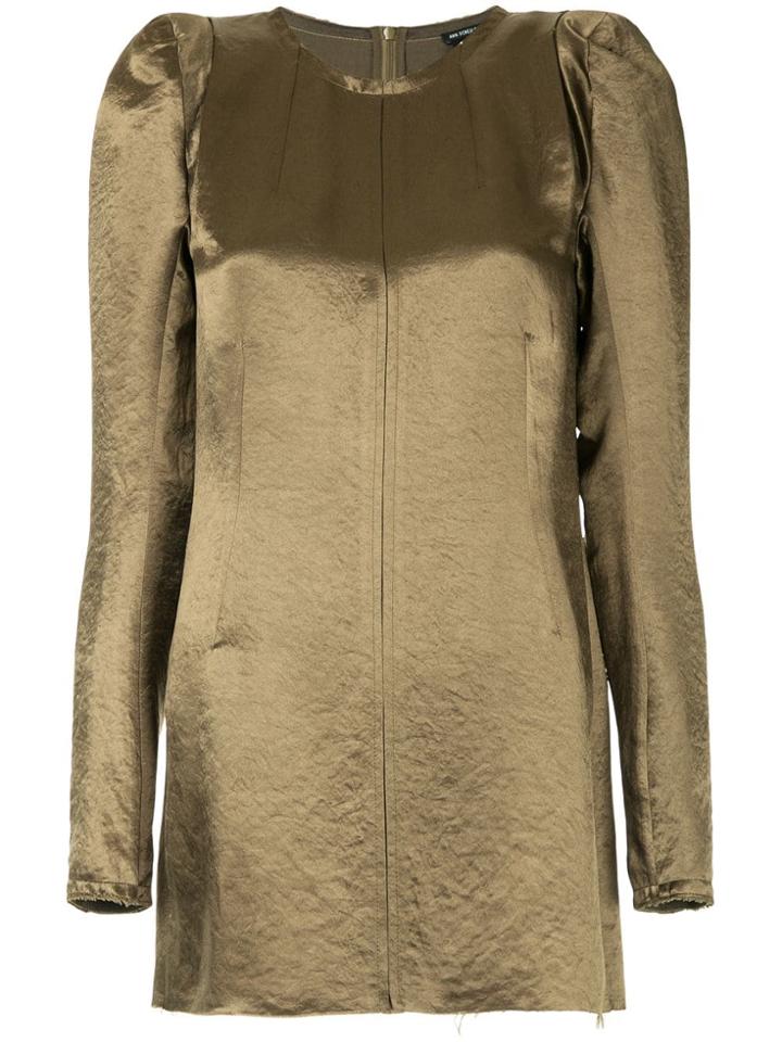 Ann Demeulemeester Puff Shoulder Top - Metallic