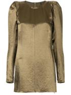 Ann Demeulemeester Puff Shoulder Top - Metallic