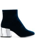 Mm6 Maison Margiela Metallic Heel Boots - Blue