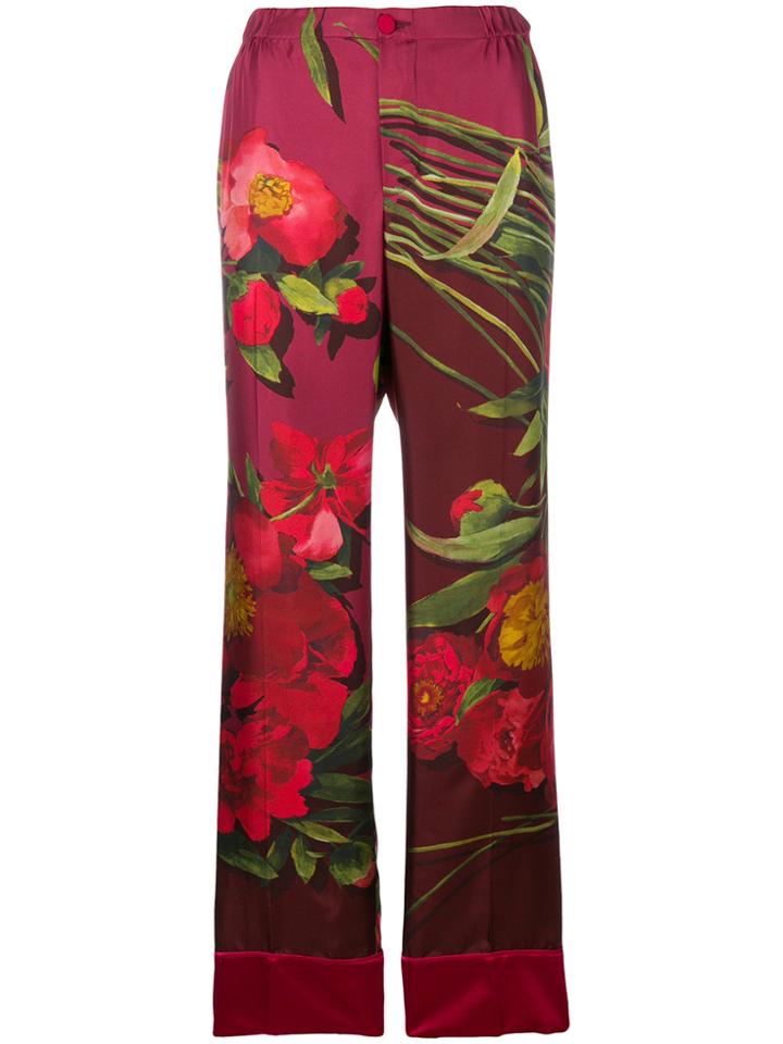 F.r.s For Restless Sleepers Floral Print Trousers - Pink & Purple