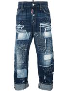 Dsquared2 'big Brother' Jeans, Men's, Size: 44, Blue, Cotton/polyester/calf Leather