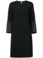 Luisa Cerano Flared Sleeves Dress - Black