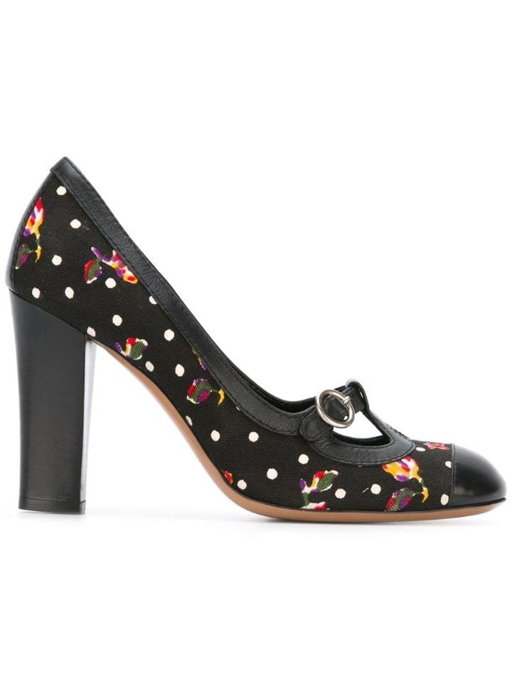 Moschino Pre-owned Floral Polka Dot Pumps - Black