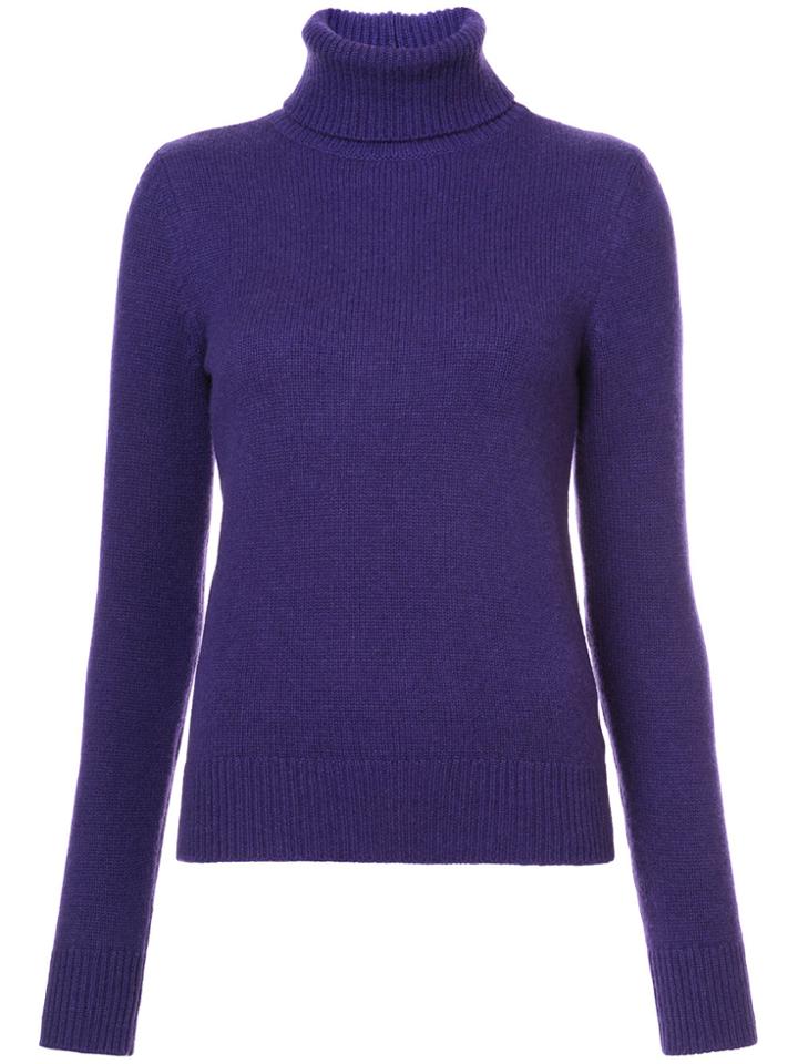 Ralph Lauren Collection Roll Neck Jumper - Pink & Purple