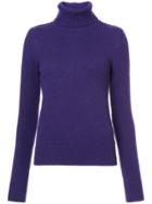 Ralph Lauren Collection Roll Neck Jumper - Pink & Purple