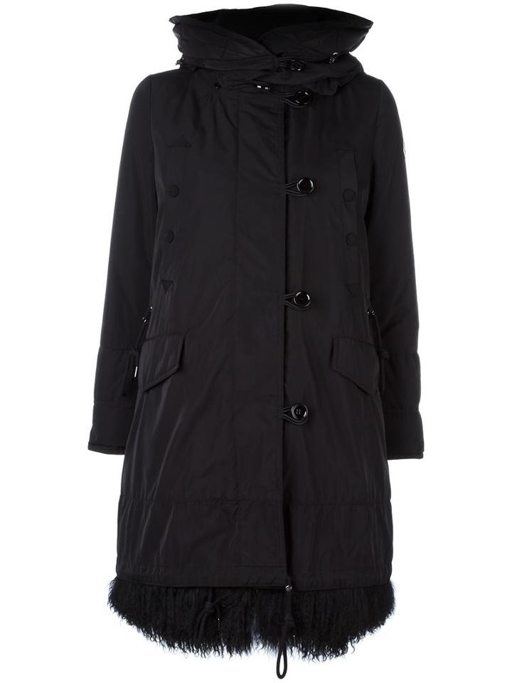 Moncler 'nicole' Padded Coat, Women's, Size: 0, Black, Polyamide/polyester/cotton/sheep Skin/shearling