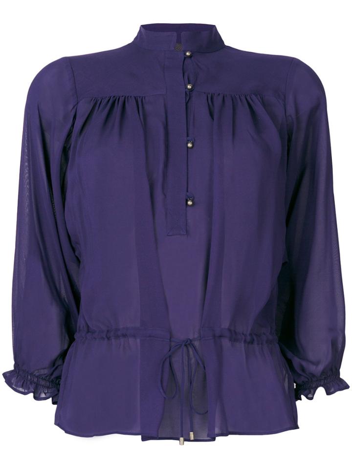 Just Cavalli Button Up Blouse - Blue