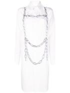 Comme Des Garçons Oversized Chain Harness Shirt - White
