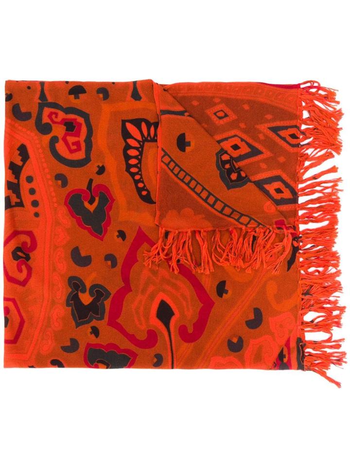 Etro Tribal Pattern Scarf - Orange