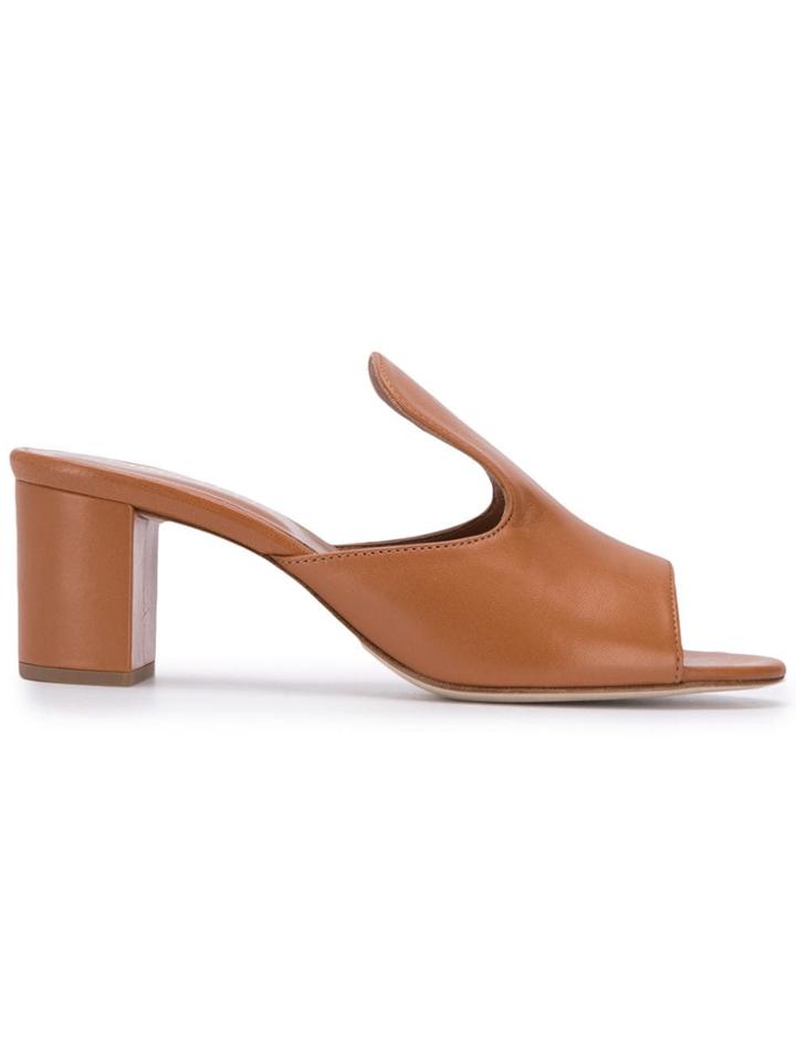 Paris Texas Open-toe Mule Sandals - Brown
