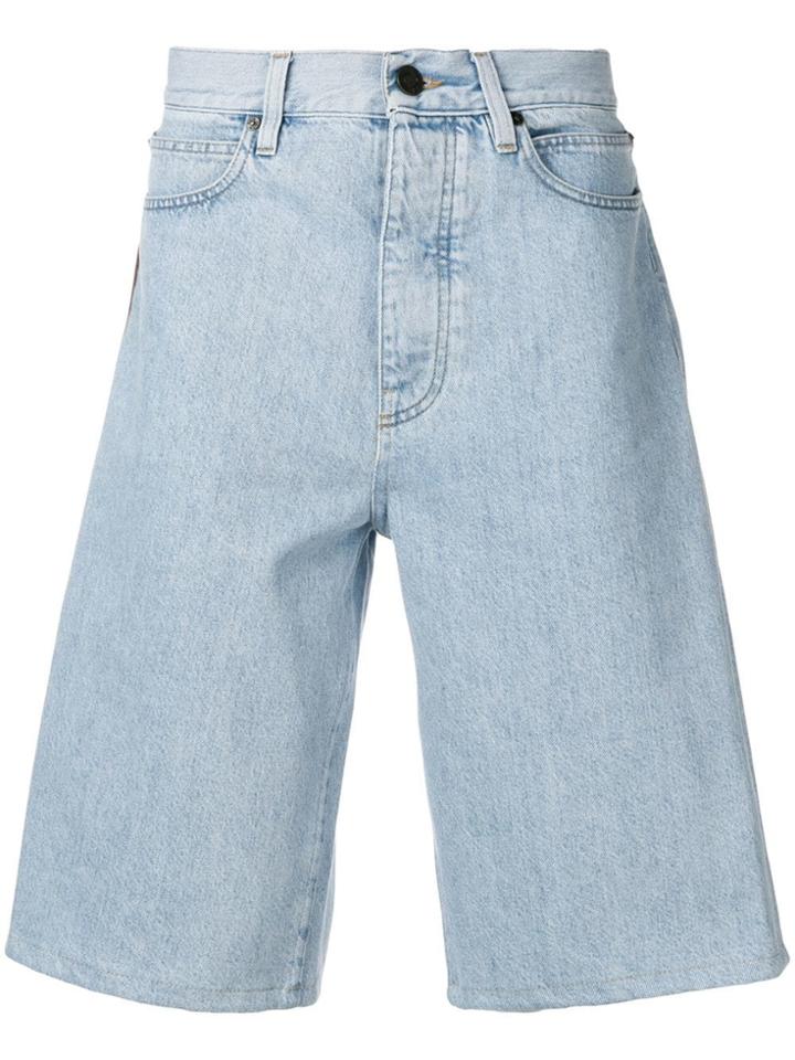 Calvin Klein Jeans Est. 1978 Side Print Denim Shorts - Blue