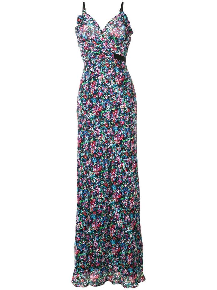 Saloni Sleeveless Floral Maxi Dress - Blue