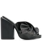 Cinzia Araia Tie Detail Block Heel Sandals - Black