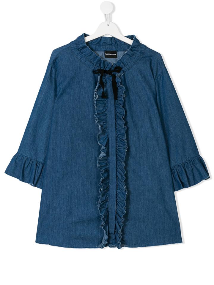 Marco Bologna Kids Denim Ruffled Blouse - Blue