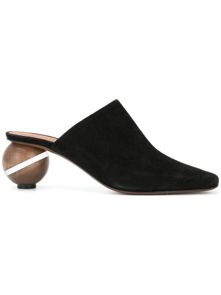 Neous Calanthe Square-toe Mules - Black