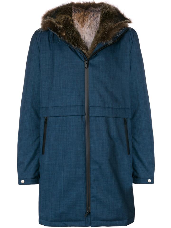 Liska Longsleeved Front Fastened Coat - Blue