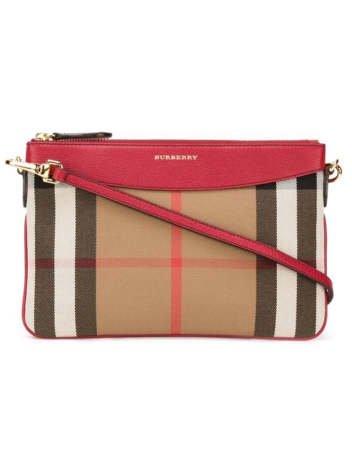 Burberry House Check Crossbody Bag, Women's, Red