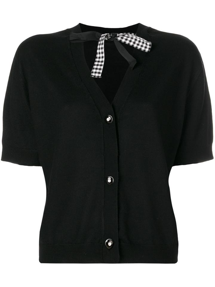 Miu Miu Shortsleeved Cardigan - Black