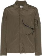 Cp Company Zip-up Collared Shirt Jacket - Green