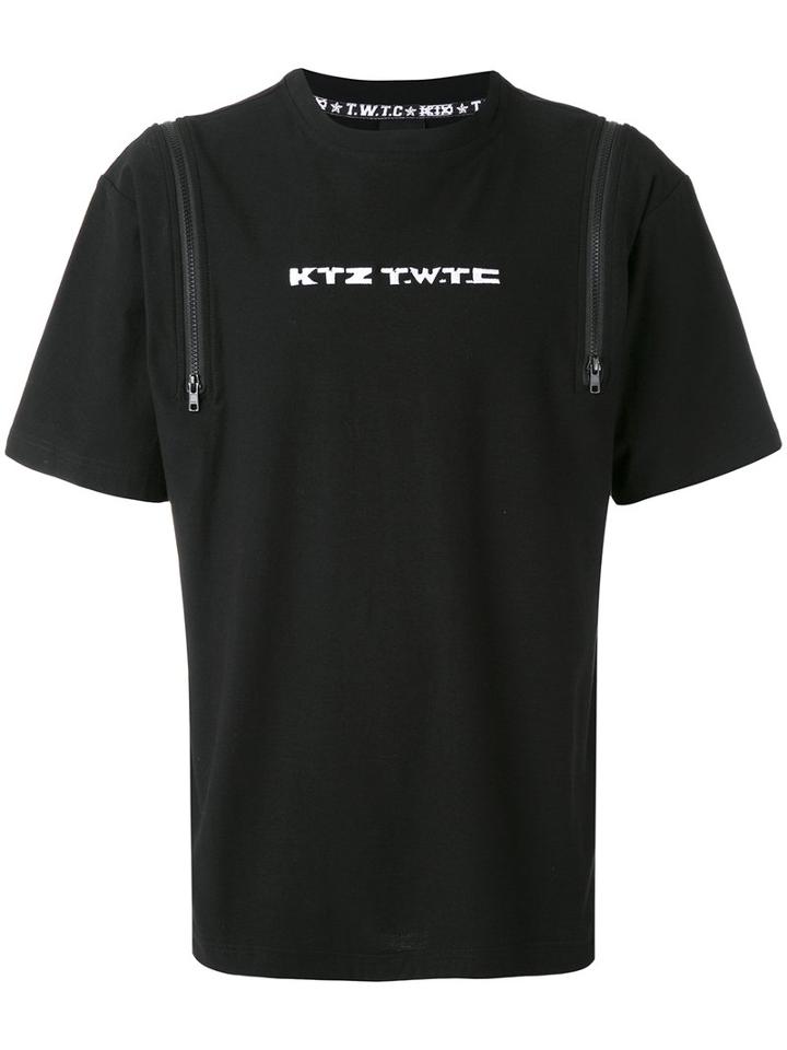 Ktz - Logo Printed T-shirt - Unisex - Cotton - L, Black, Cotton