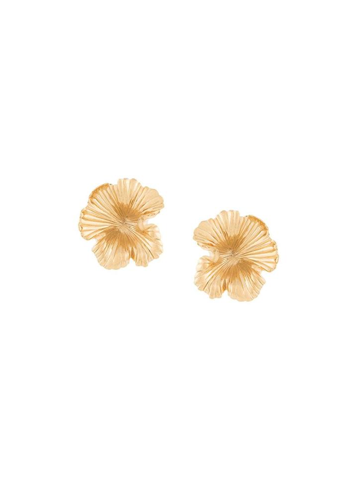 Meadowlark Large Coral Earrings - Metallic