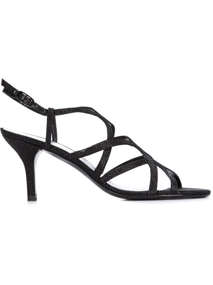 Stuart Weitzman Strappy Kitten Heel Sandals