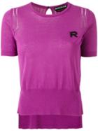 Rochas Embroidered R Jumper, Women's, Size: 38, Pink/purple, Cotton