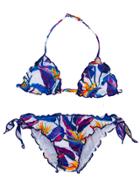 Mc2 Saint Barth Kids Teen Tropical Floral Print Bikini Set -