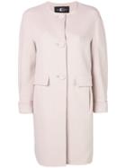 Luisa Cerano Classic Single-breasted Coat - Pink