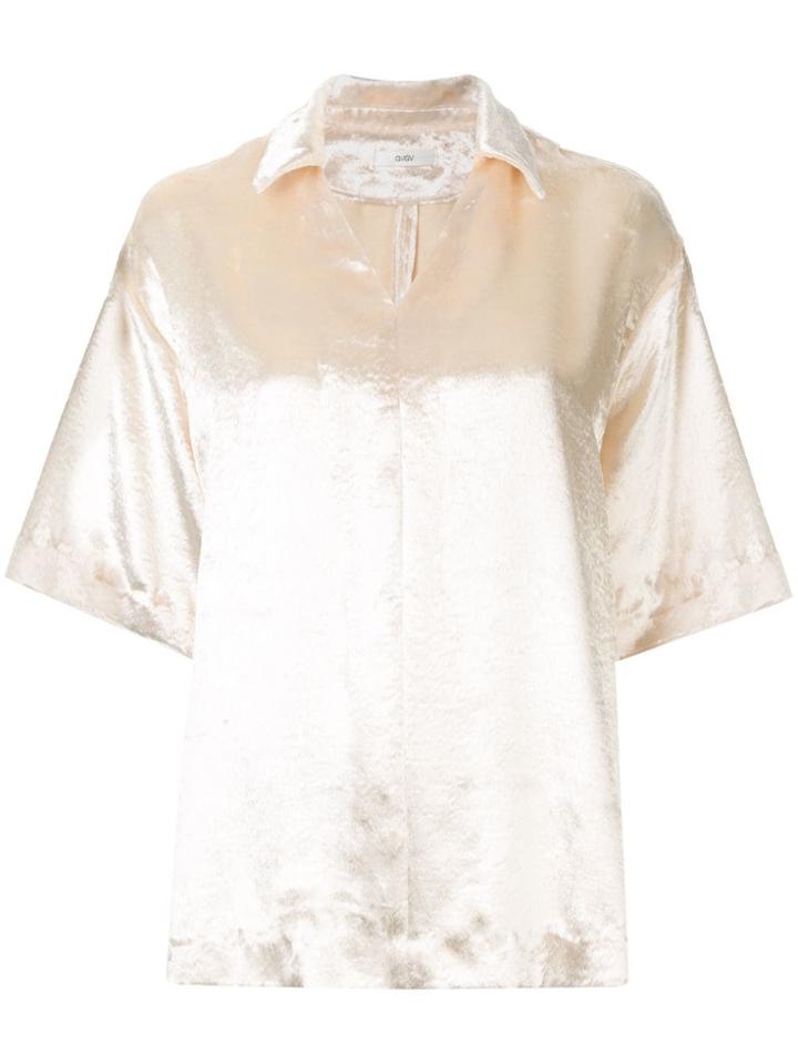 G.v.g.v. Oversized Velvet Shirt - White