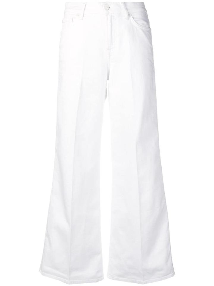 7 For All Mankind Wide Leg Jeans - White