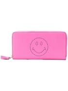 Anya Hindmarch Smiley Continental Wallet - Pink & Purple