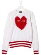 Young Versace Branded Sweatshirt - White